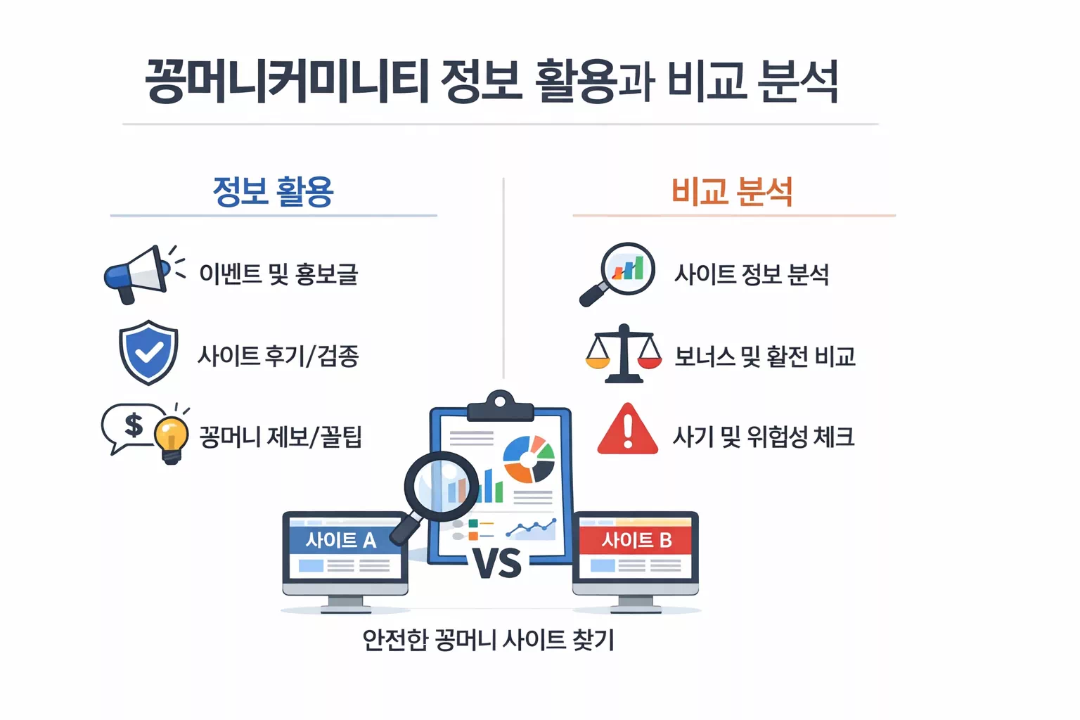 꽁머니커뮤니티 정보 활용과 비교 분석 이미지